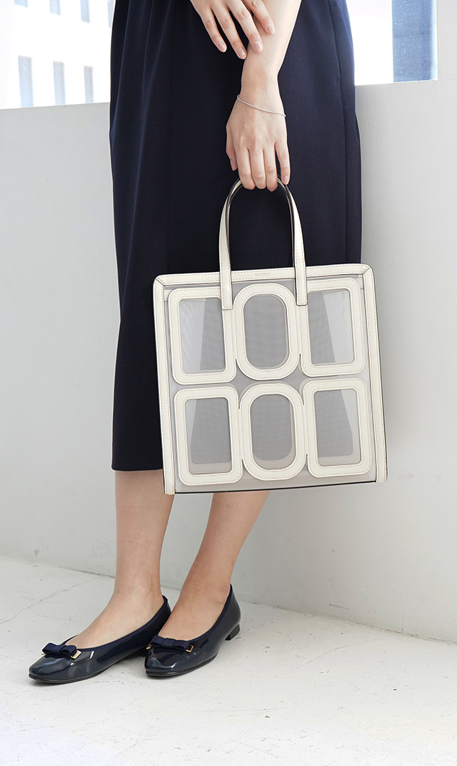 【オルセット(ORSETTO】TULLEナイロンチュールトートバッグ(3色展開）