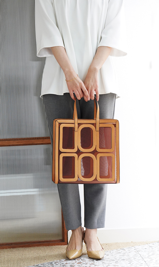 【オルセット(ORSETTO】TULLEナイロンチュールトートバッグ(3色展開）