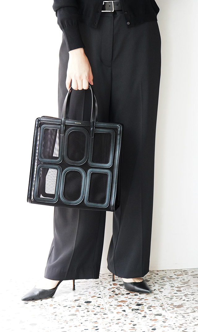 【オルセット(ORSETTO】TULLEナイロンチュールトートバッグ(3色展開）