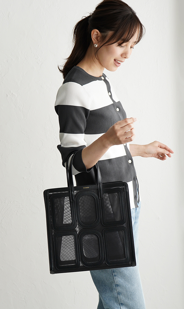 【オルセット(ORSETTO】TULLEナイロンチュールトートバッグ(3色展開）