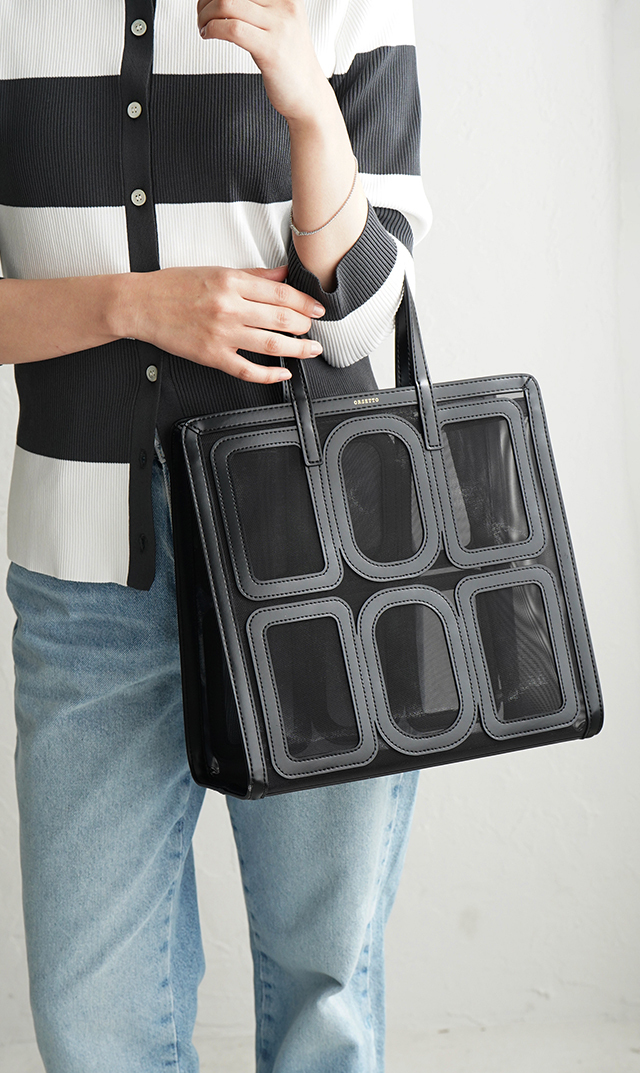 【オルセット(ORSETTO】TULLEナイロンチュールトートバッグ(3色展開）