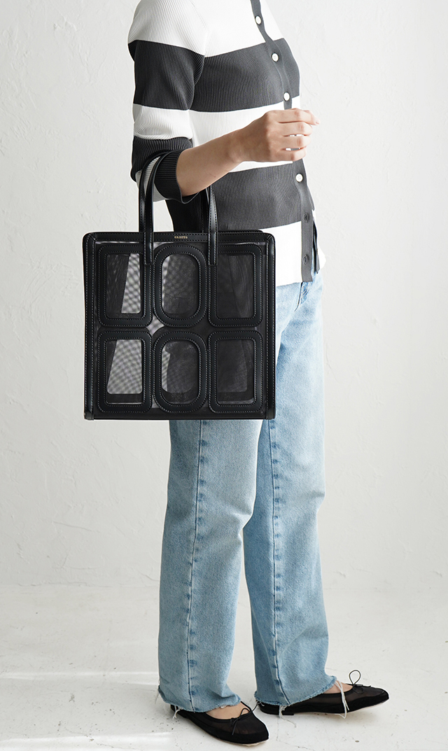 【オルセット(ORSETTO】TULLEナイロンチュールトートバッグ(3色展開）