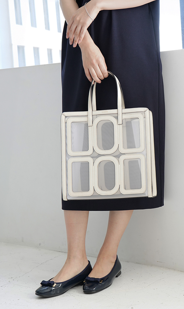 【オルセット(ORSETTO】TULLEナイロンチュールトートバッグ(3色展開）