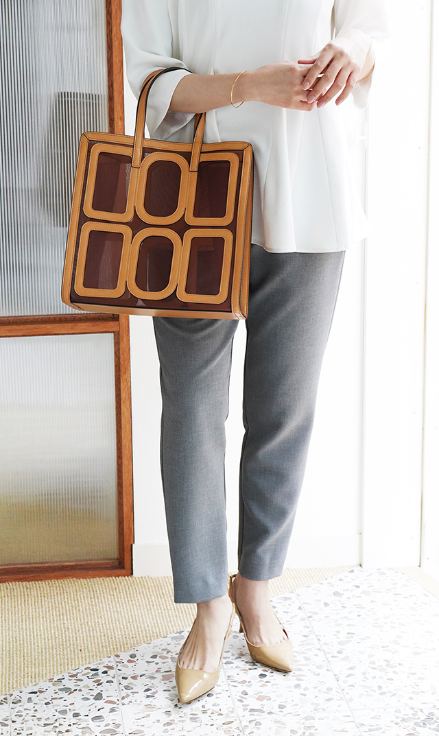 【オルセット(ORSETTO】TULLEナイロンチュールトートバッグ(3色展開）