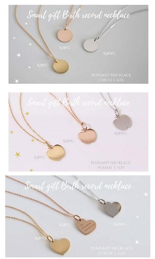 プレジテール Plaisiter スマートギフトカードバースレコードジュエリー K18ペンダント リンゴ