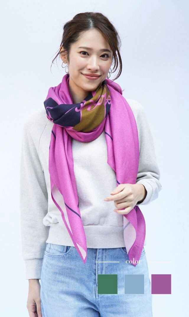 【ポム アムステルダム(pom AMSTERDAM)】ショール(3柄展開)