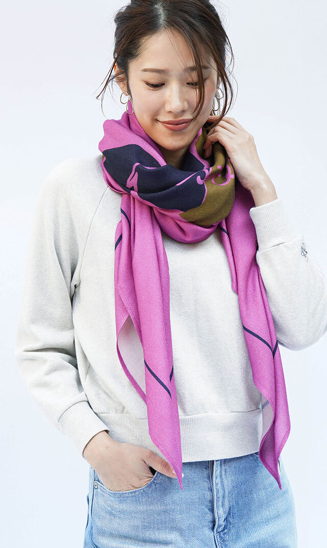 【ポム アムステルダム(pom AMSTERDAM）】ショール(3柄展開）