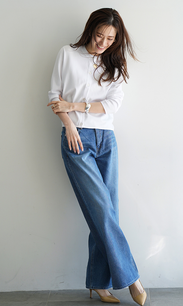 SERGE de bleu 裾スリットデニム