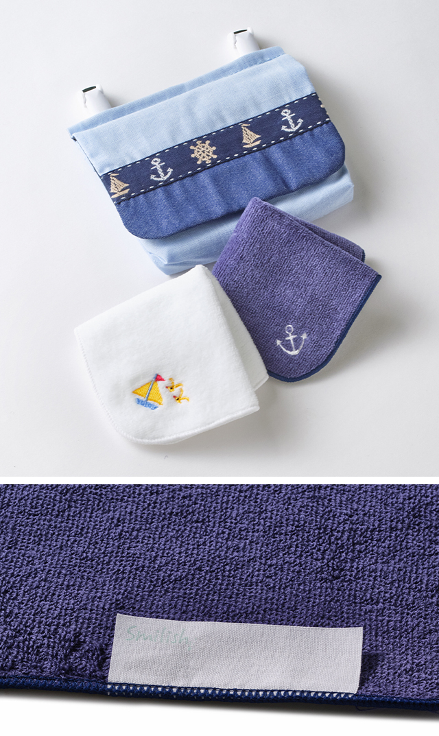 スマイリッシュ】今治ミニタオル（ネイビー）