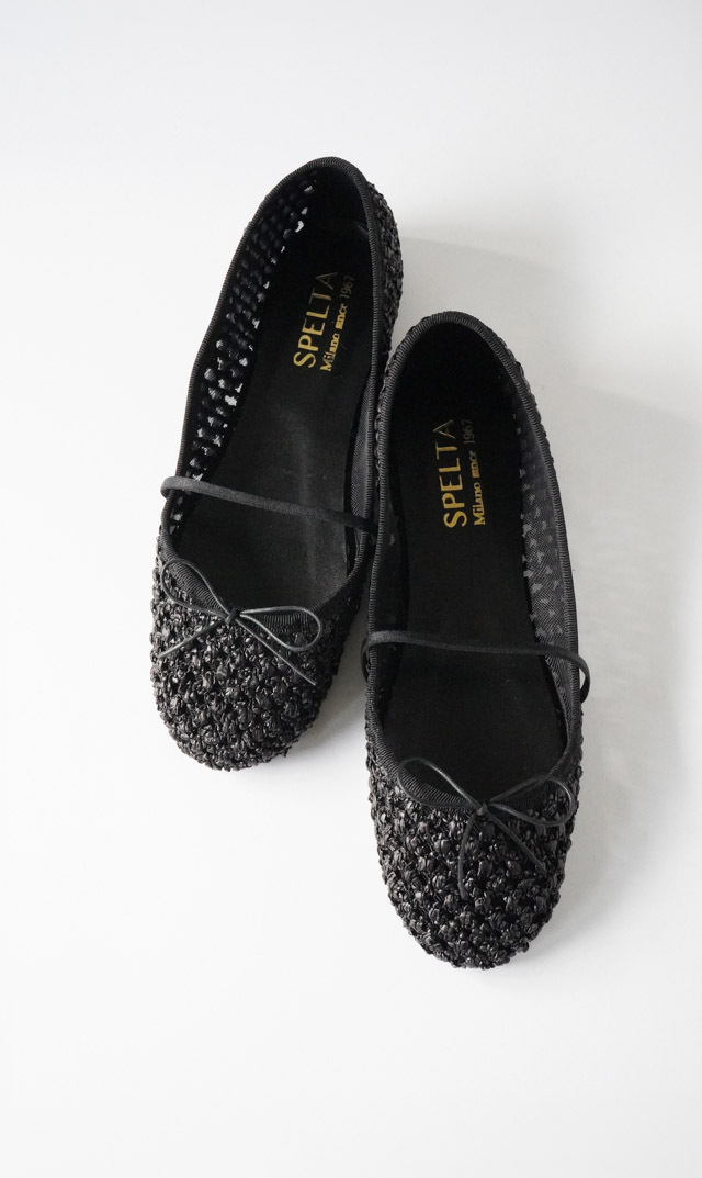 【スペルタ(SPELTA)】LEA クロシェ編みフラットシューズ