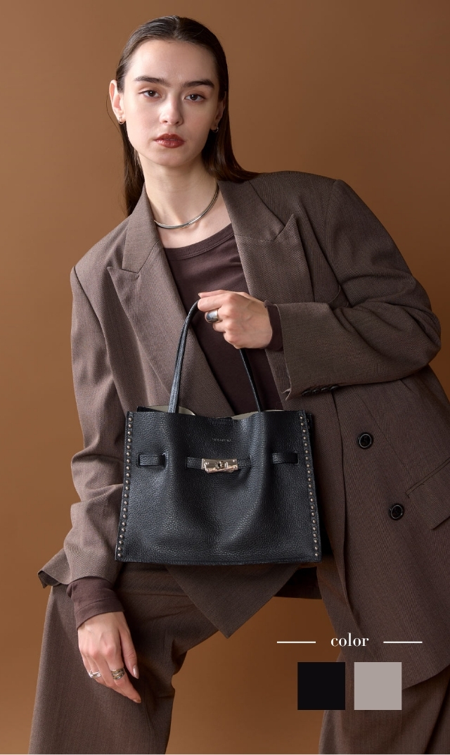 【ヴィオラドーロ】MIRO STUDS 2WAYバッグ(2色展開）