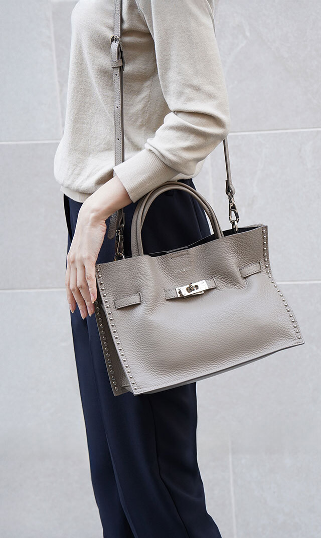 ヴィオラドーロ】MIRO STUDS 2WAYバッグ(2色展開）