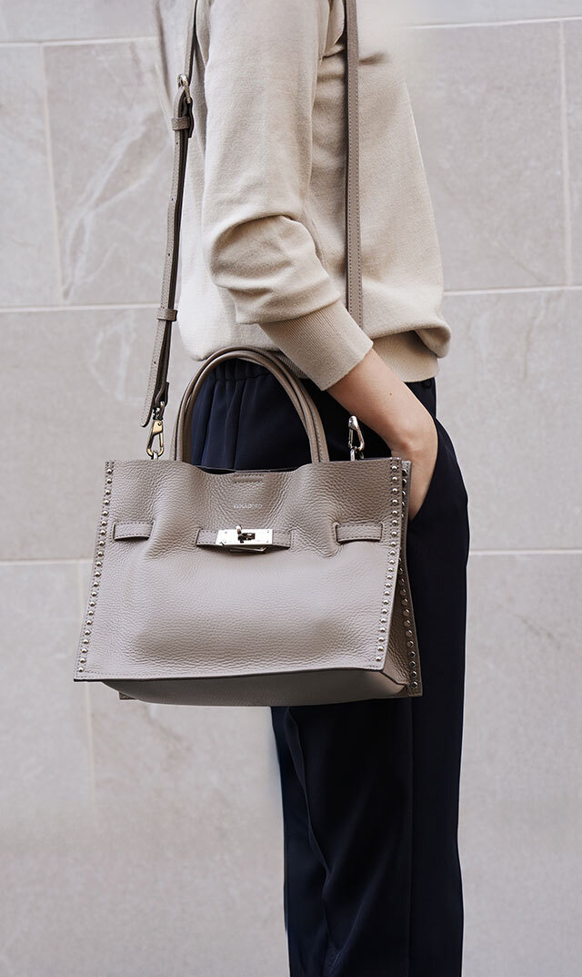 ヴィオラドーロ】MIRO STUDS 2WAYバッグ(2色展開）