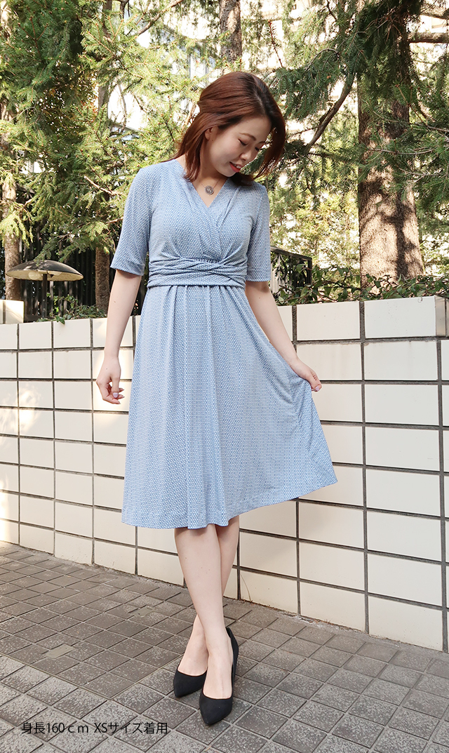 virina 授乳ワンピース 新品 水色 Sサイズ つま先立ち