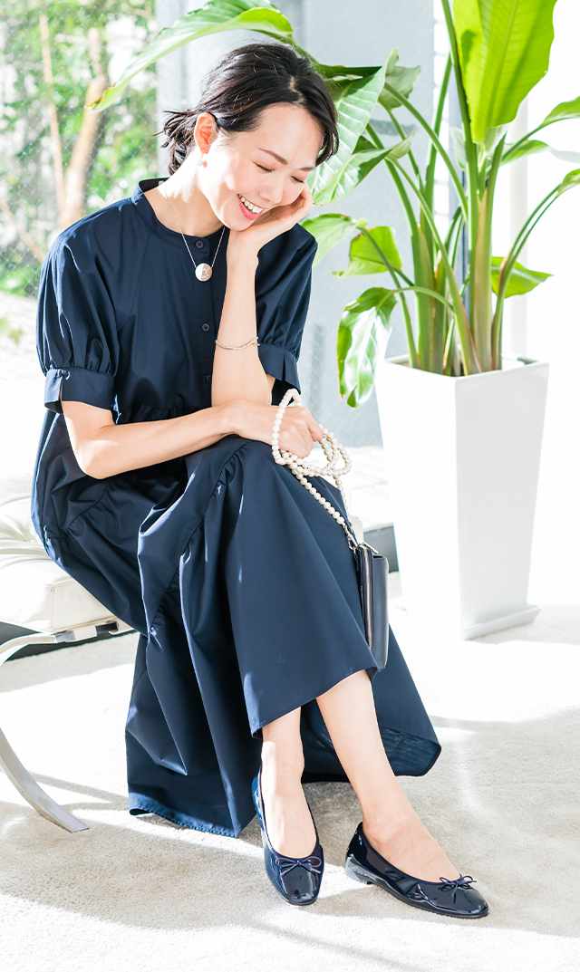 紺,ネイビー,スクエア,バレエシューズ,エナメル,雨の日OK,レインシューズ,痛くならない,疲れにくい,小さいサイズ,大きいサイズ,外反母趾