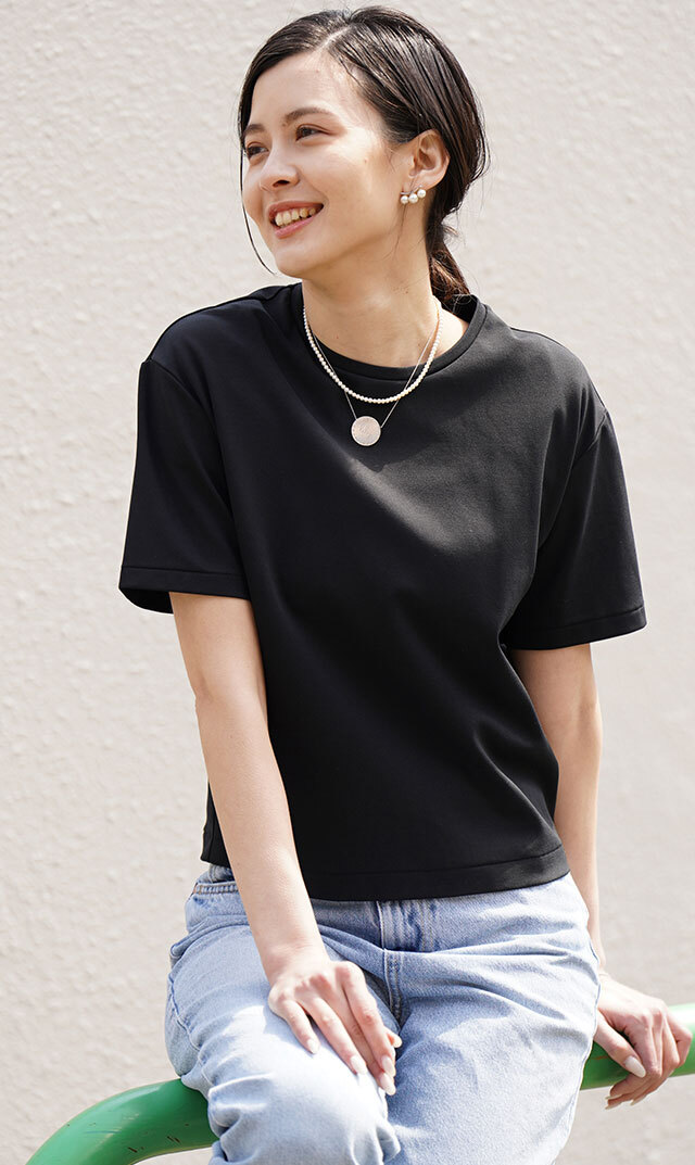 ヴィリーナ　クラリスTシャツ　半袖　ホワイト　Mサイズ ヴィリーナ VIRINA【UVカット・接触冷感・ストレッチ・洗える
