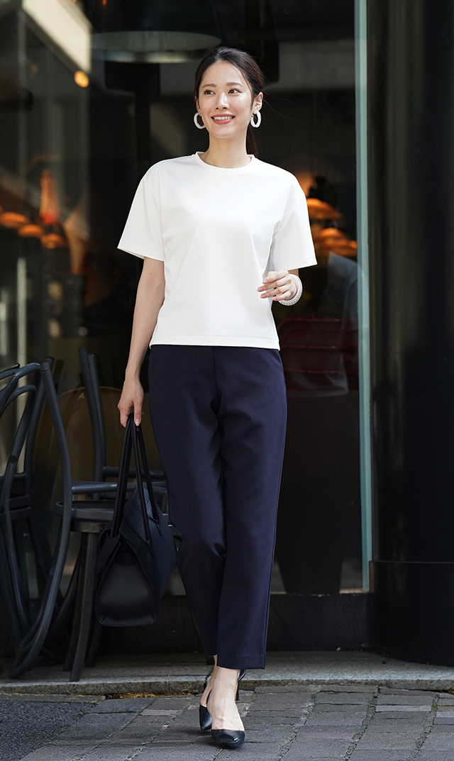 透けにくいUVカット接触冷感Tシャツ白