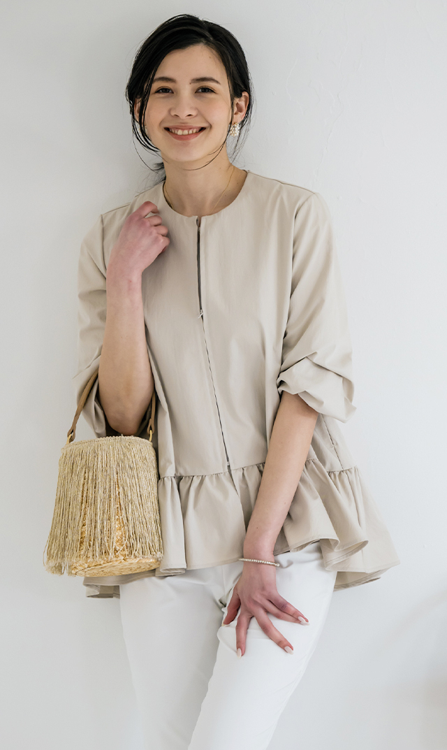 ベンチ 収納付 【ヴィリーナ】ブリジットジャケット（ベージュ