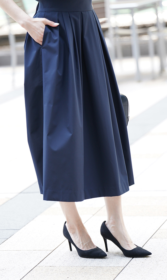 CELINE★セリーヌ★ラムレザー ミディ丈スカート CELINE セリーヌ フランス製 ラムレザー ミディスカート 36