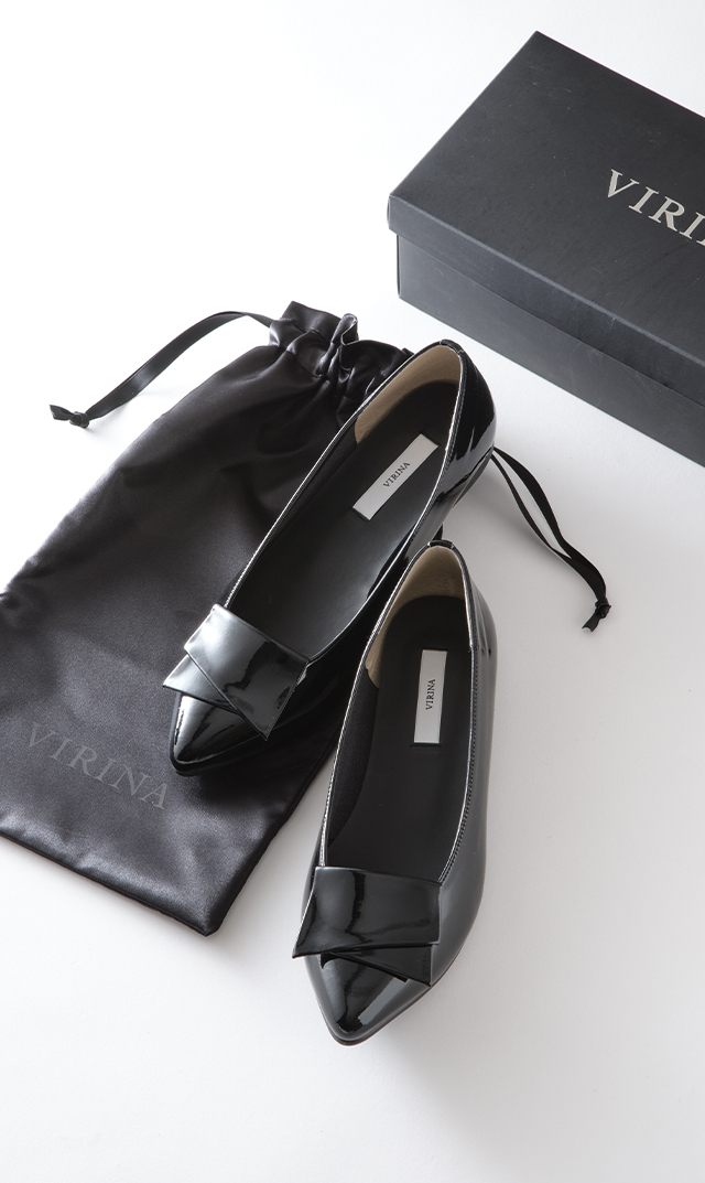 ANNEL アニエル レザーリボンパンプス サイズ38 PROSPERINE/プロスペリーニ】リボンパンプス｜martinique