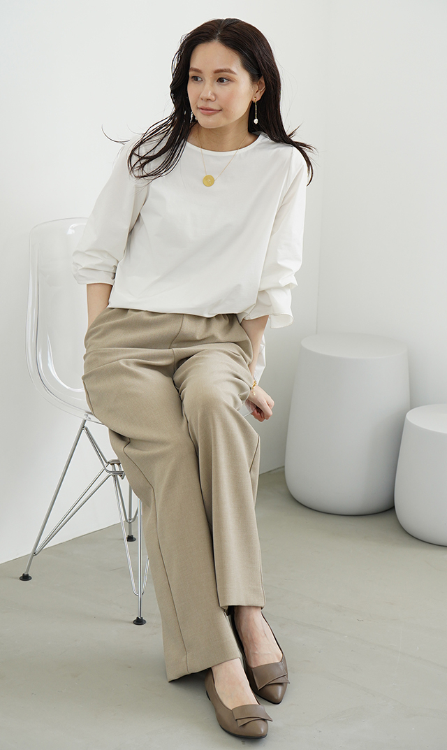 晴雨兼用エレガントパンプスベージュ