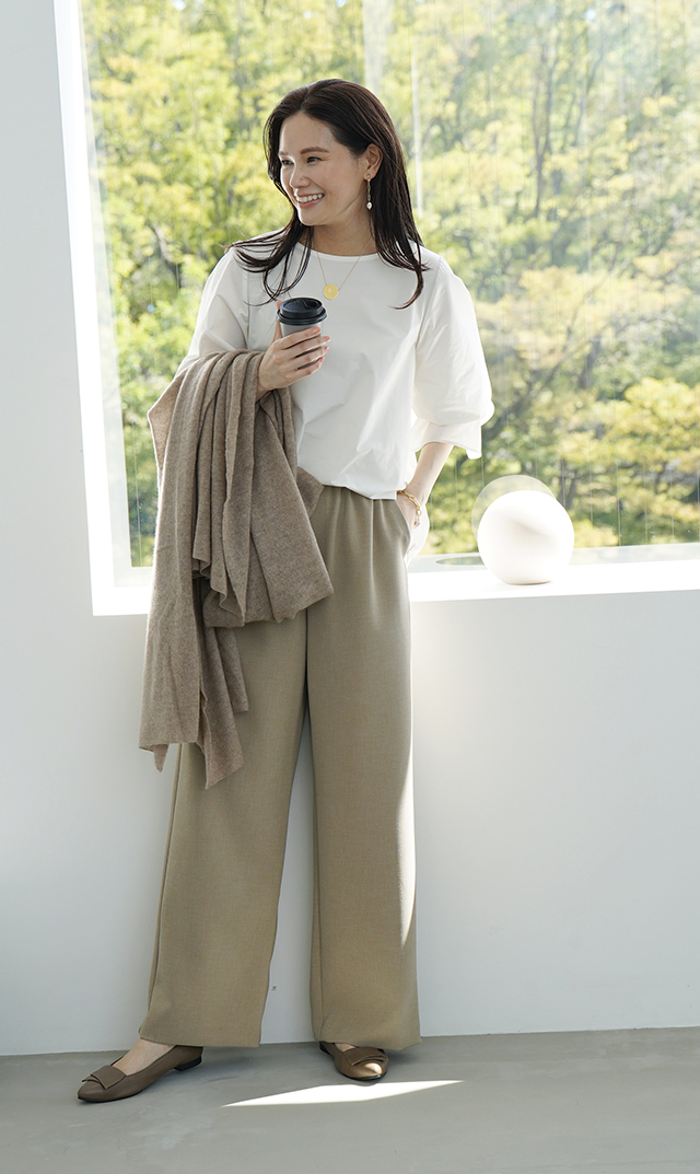 晴雨兼用エレガントパンプスベージュ