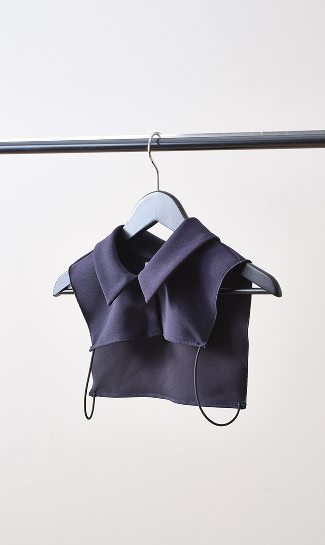 お受験ワンピース用ラウンドつけ襟紺