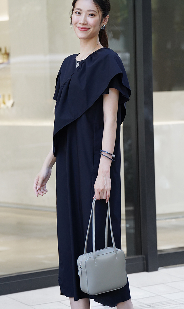 取り外し可能ぺプラム付/バタフライワンピースが登場！