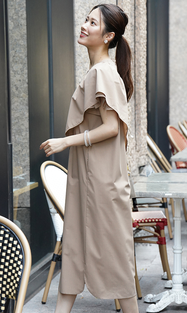 取り外し可能ぺプラム付/バタフライワンピースが登場！