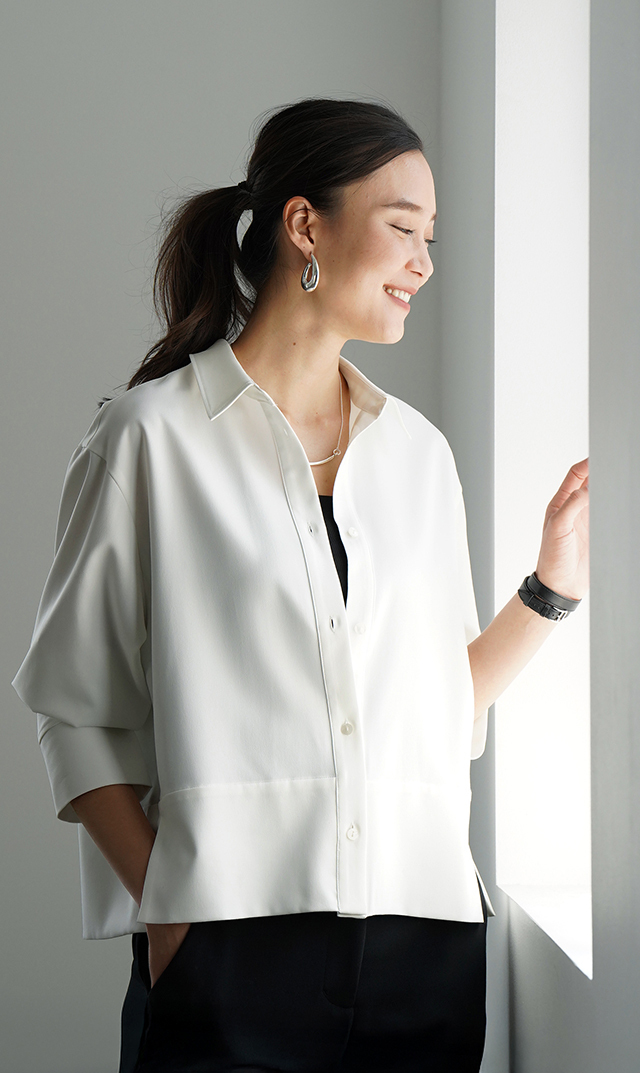 VIRINA ステラシャツ　ホワイト 長袖シャツ 春は白シャツ♡「ステラシャツ」！ | 青木愛オフィシャルブログ「ママ