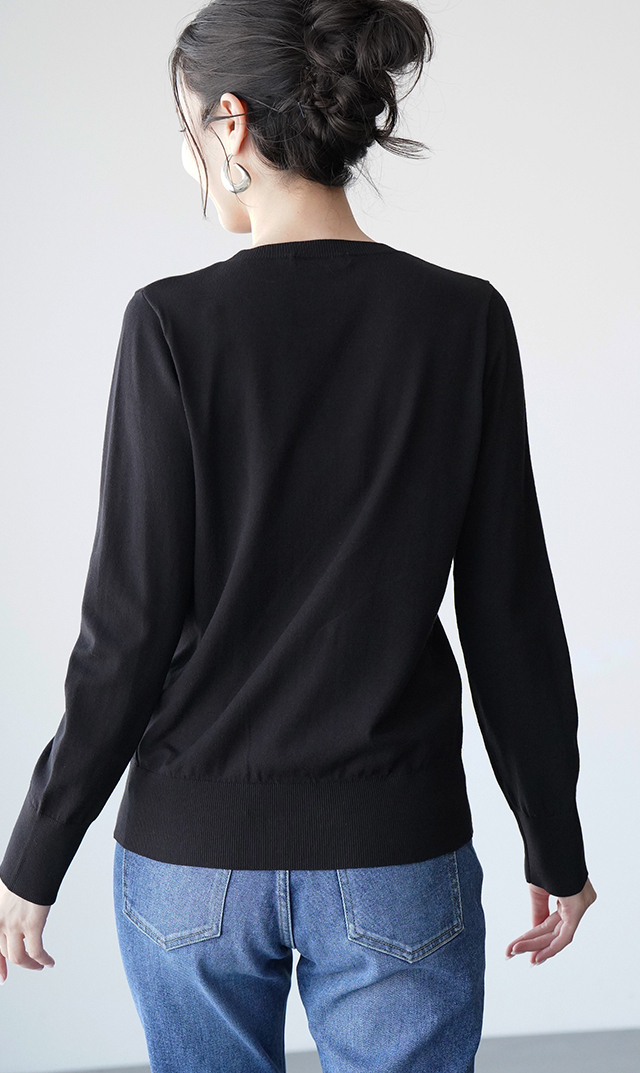 アデルクルーネックニット４色展開