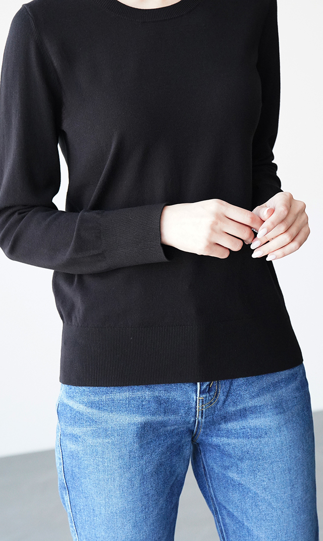 アデルクルーネックニット４色展開