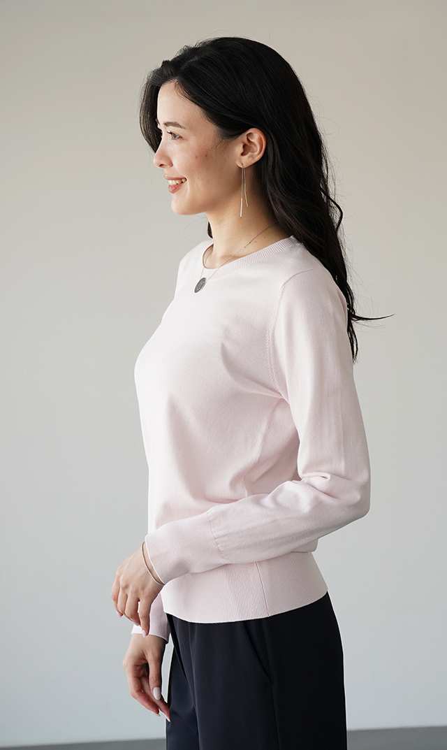 アデルクルーネックニット４色展開