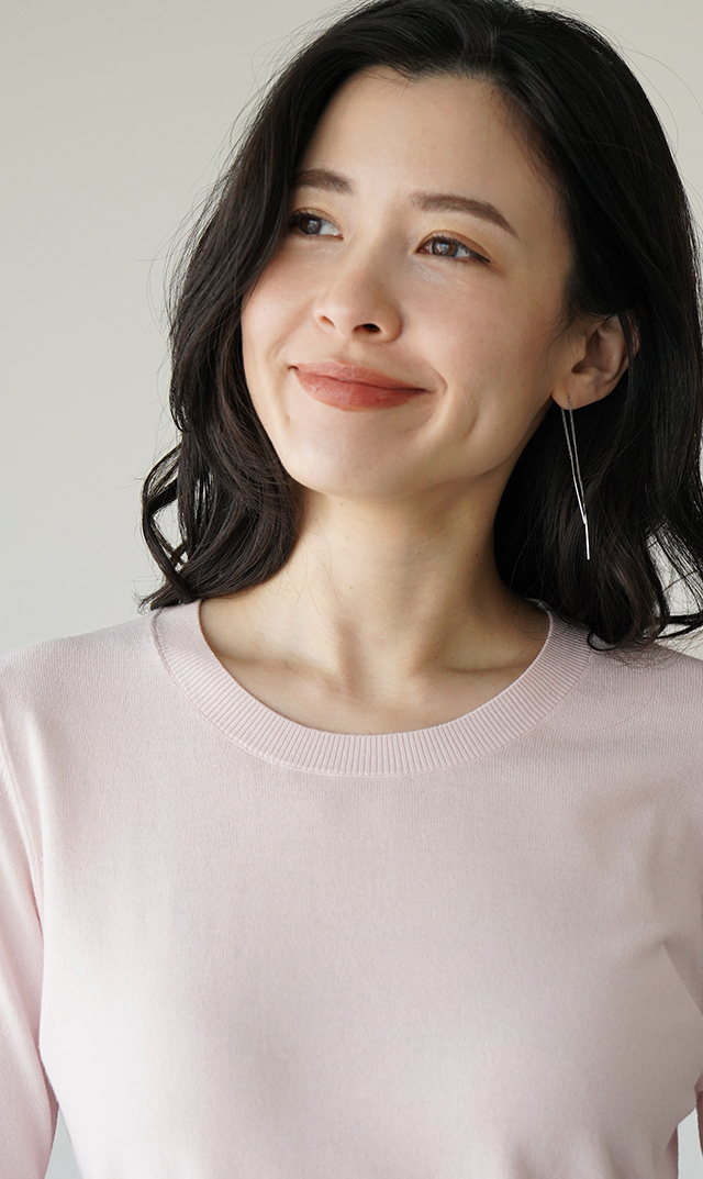 アデルクルーネックニット４色展開