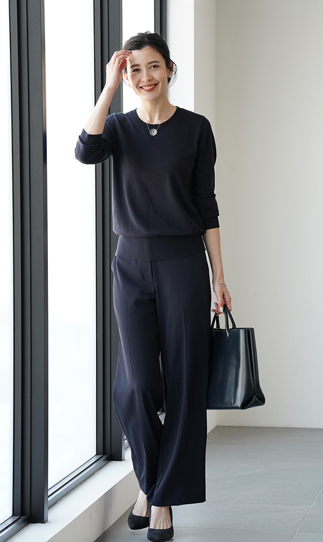 極美品✨’23年 フォクシー 7.7万 シルク混 ニットトップ オルエン 黒 5回再販](ORIGINAL) ハイネックウール フィッシャーマンニット