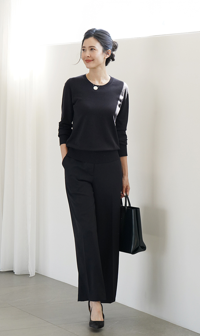 アデルクルーネックニット４色展開