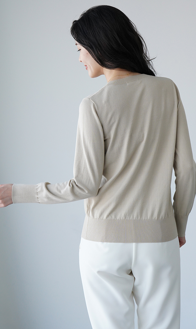 アデルクルーネックニット４色展開