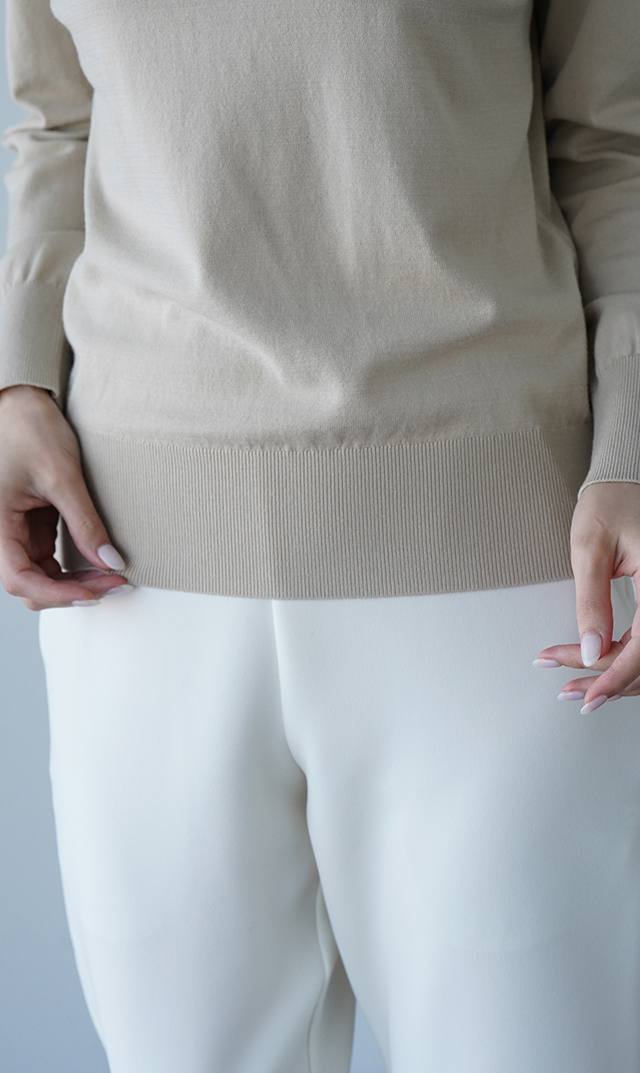 アデルクルーネックニット４色展開