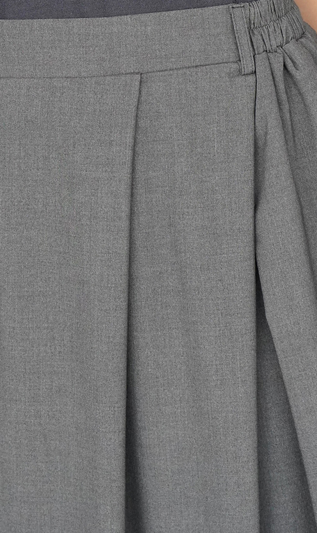 【ヴィリーナ】パロマカーディガン＆スカートセット(ブラック×ダークチャコール）