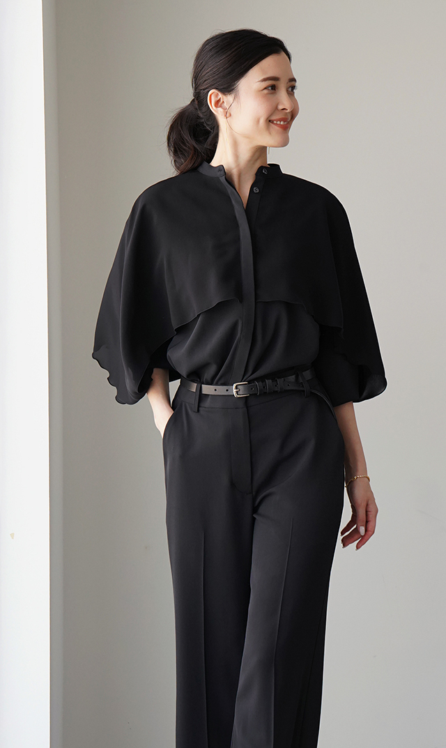 シワになりにくいブレアストレートパンツ３色展開