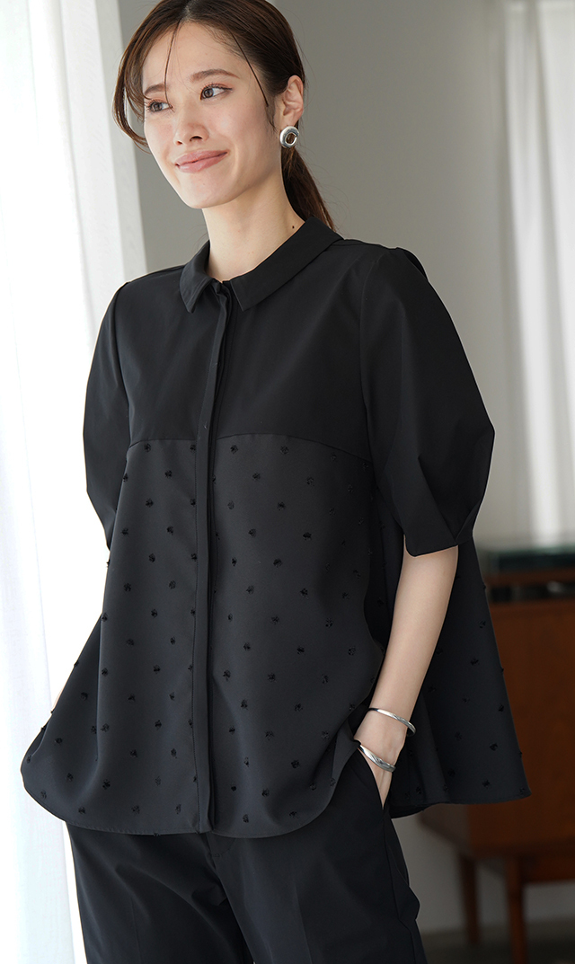 VIRINA アリスブラウス ネイビー XS 未使用 タグ付き ヴィリーナ ヴィリーナ VIRINA アリスブラウス （ネイビー） -靴