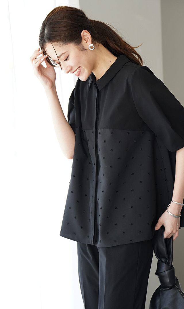 VIRINA アリスブラウス ネイビー XS 未使用 タグ付き ヴィリーナ ヴィリーナ VIRINA アリスブラウス （ネイビー） -靴