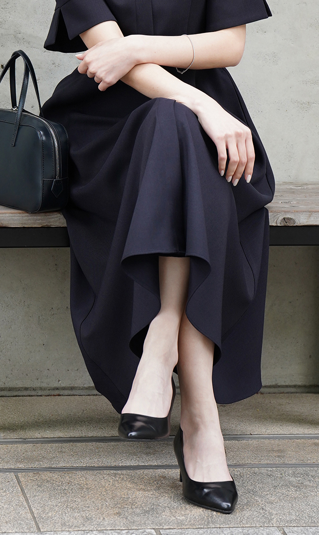 歩きやすさを追求したママのための5cmヒールパンプス