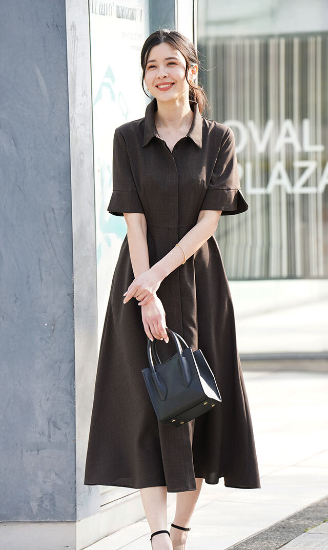 VIRINA 撥水加工　半袖ワンピース CRAFT STANDARD BOUTIQUE ワンピース 接触冷感/抗菌防臭/ 前後