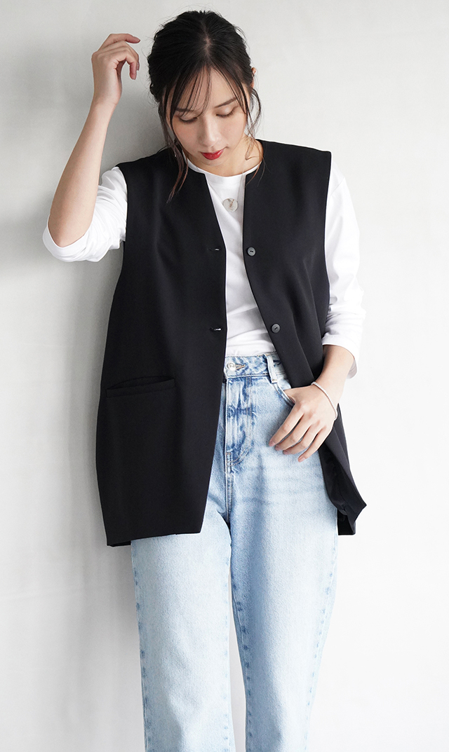 イタリア×日本の共同開発素材ロングスリーブTシャツ白