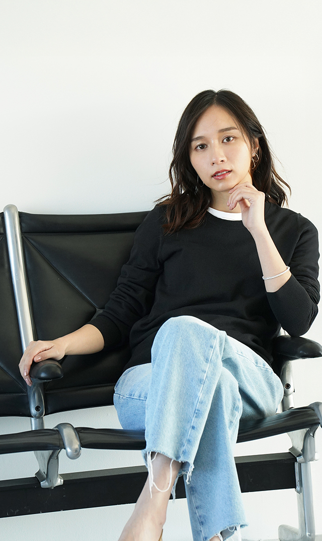 イタリア×日本の共同開発素材ロングスリーブTシャツ白