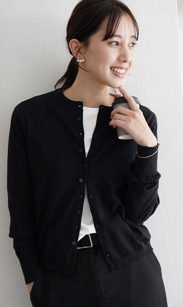 アメリアニットカーディガン黒