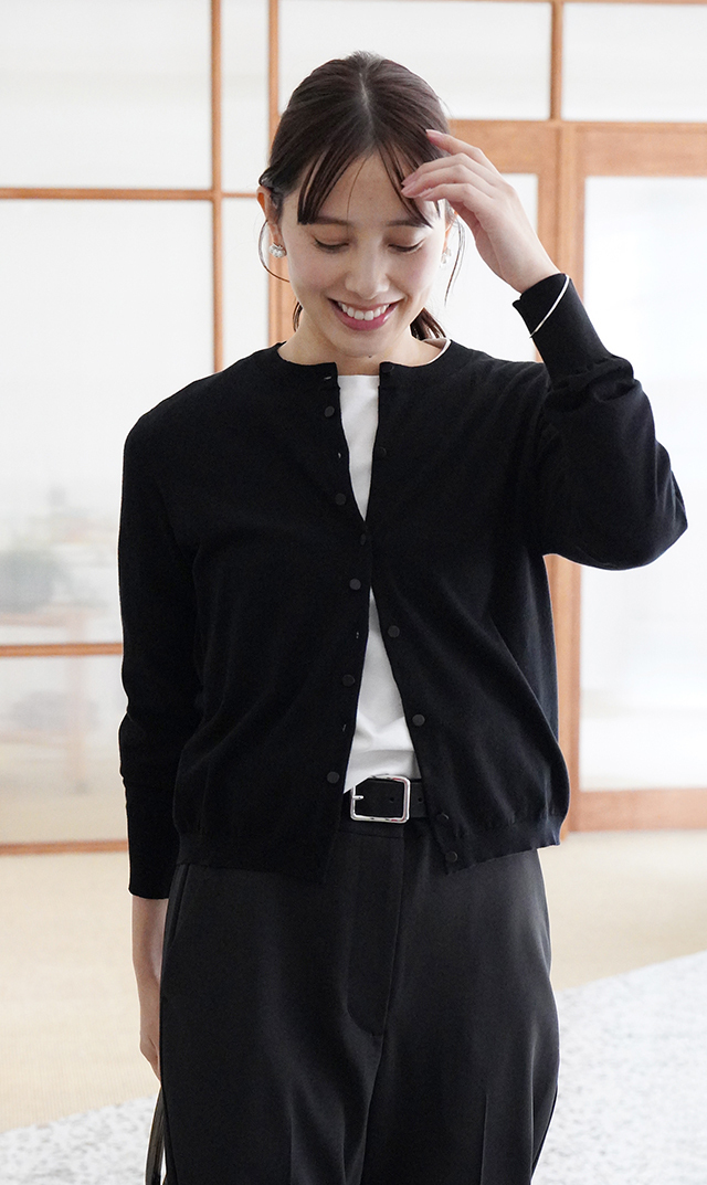 アメリアニットカーディガン黒