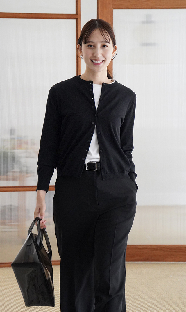 アメリアニットカーディガン黒