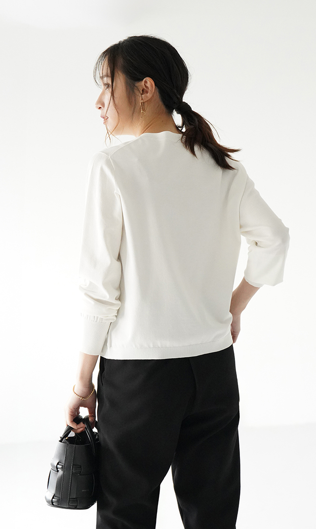 アメリアニットカーディガン白